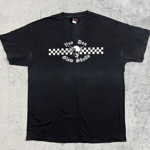 Vintage VOODOO GLOW SKULLS T Shirt Large Black Punk‎ SKA Rockabilly Band Merch